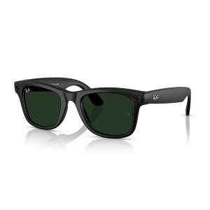 Солнцезащитные очки с камерой Ray-Ban Meta Wayfarer RW4008 Size 53 В черной матовой оправе с прозрачными линзами/зелёнымии переходами