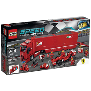 Конструктор LEGO Speed Champions 75913 Феррари F14 и грузовик Скудериа Феррари