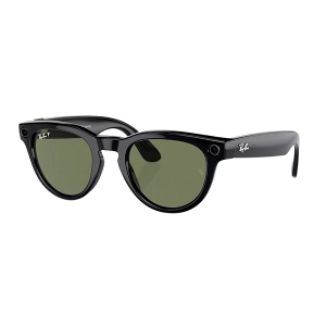 Солнцезащитные очки с камерой Ray-Ban Headliner RW4009 Polar G15 Size 50 В черной гляневой оправе с зелеными линзами