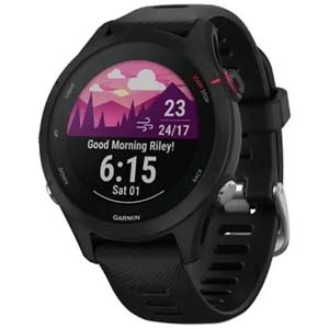 Часы Garmin Forerunner 255s music с черным ремешком