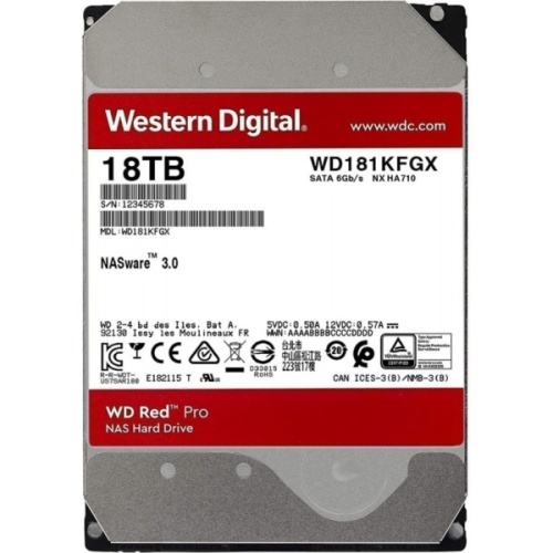 Накопитель HDD Western Digital 18TB Red Pro WD181KFGX