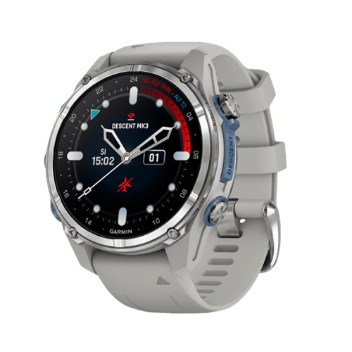 Часы Garmin Descent Mk3 43 мм дымчато-серый силиконовый ремешок