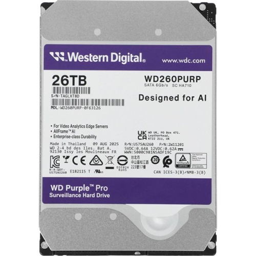 Жесткий диск WD Purple Pro 26ТБ WD260PURP