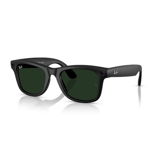 Солнцезащитные очки с камерой Ray-Ban Meta Wayfarer RW4008 Size 53 В черной матовой оправе с прозрачными линзами/зелёнымии переходами