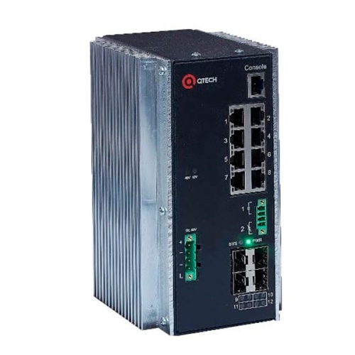 Коммутатор Qtech QSW-3310-12T-I-POE-DC